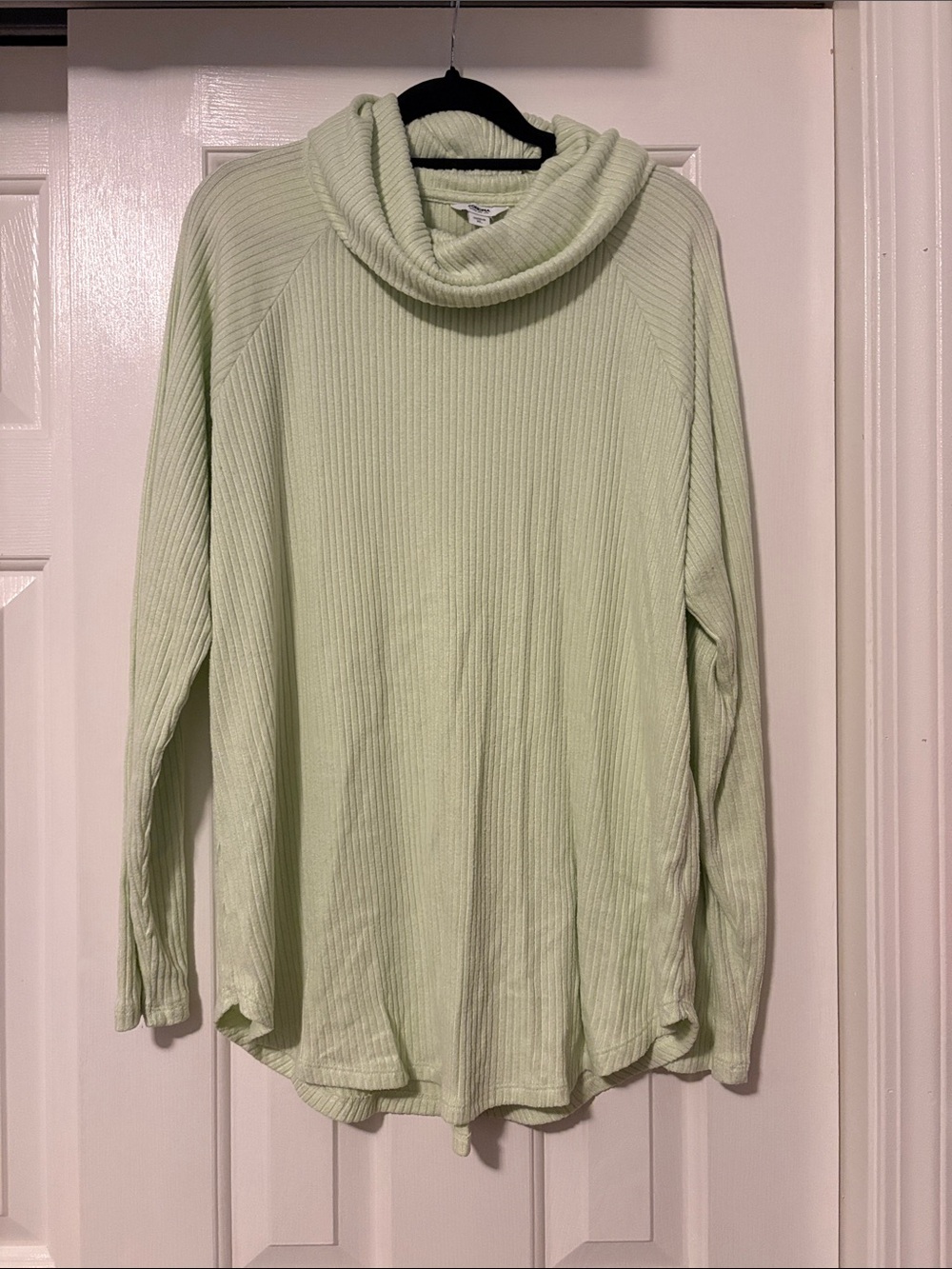 Sonoma Light Mint Ribbed Cowl Neck Sweater